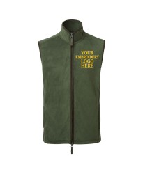 Personalised Custom Embroidered Artisan Fleece Gilet – Front Left Chest Logo | Customised Delivery Team, Hospitality, and Security Staff Corporate Workwear Sleeveless Fleece Gilet